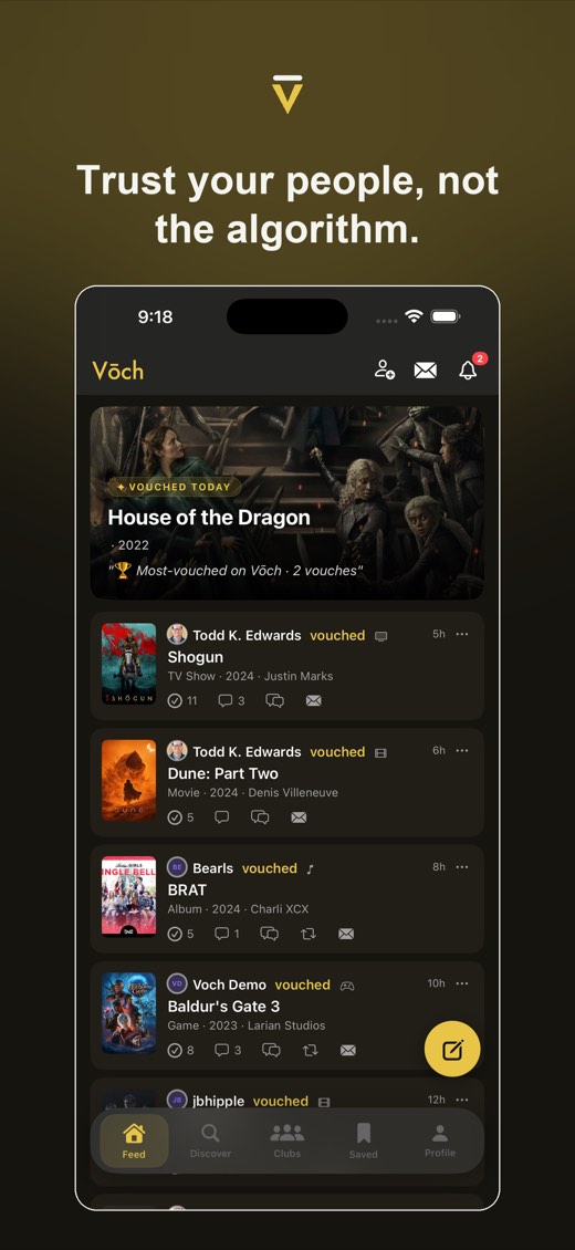 Vōch feed